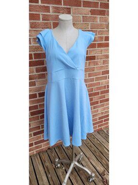 Arula Flutter Sleeve Mini Dress Women's Size 1X Blue